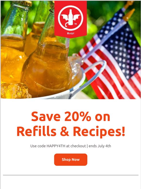 Happy Independence Day | Save 20% on Refills and Recipes 💥