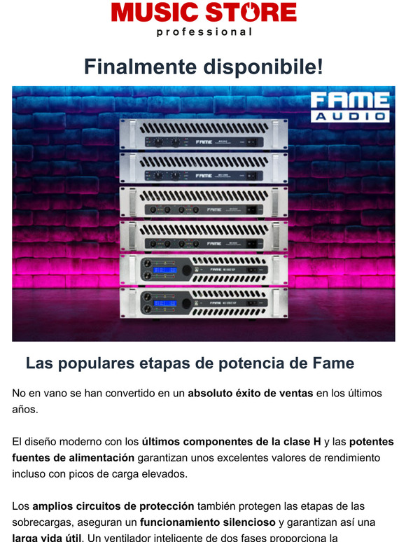 ¡Por fin disponible otra vez!: Las populares etapas de potencia de Fame
