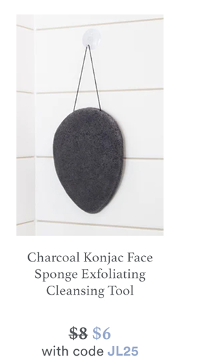 Charcoal Konjac Face Sponge Exfoliating Cleansing Tool