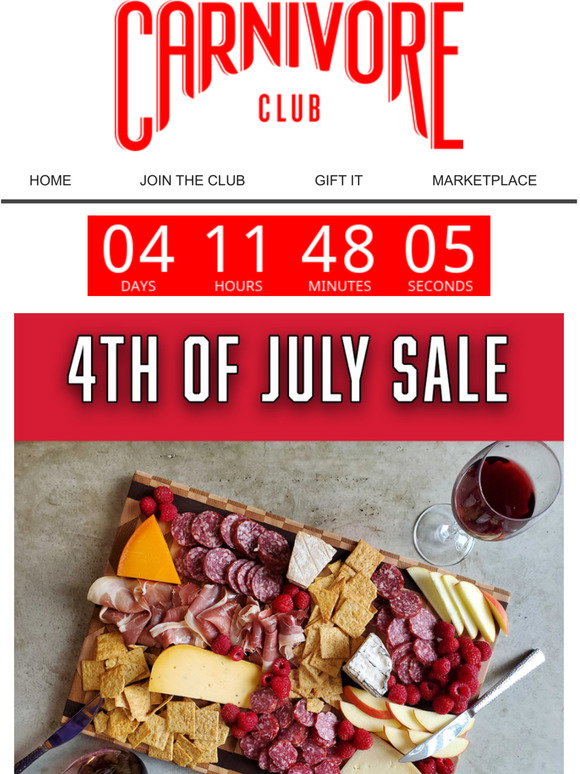 Carnivore Club.coDried Cured MeatoftheMonth Cl Celebrate the 4th