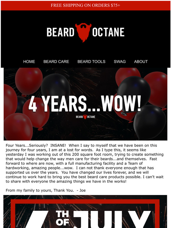 Celebrate our 4 Year Anniversary and SAVE! 🎉