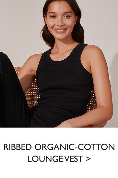 Ribbed Organic-Cotton Lounge Vest