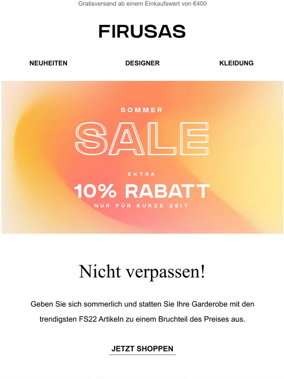 Extra 10% Rabatt