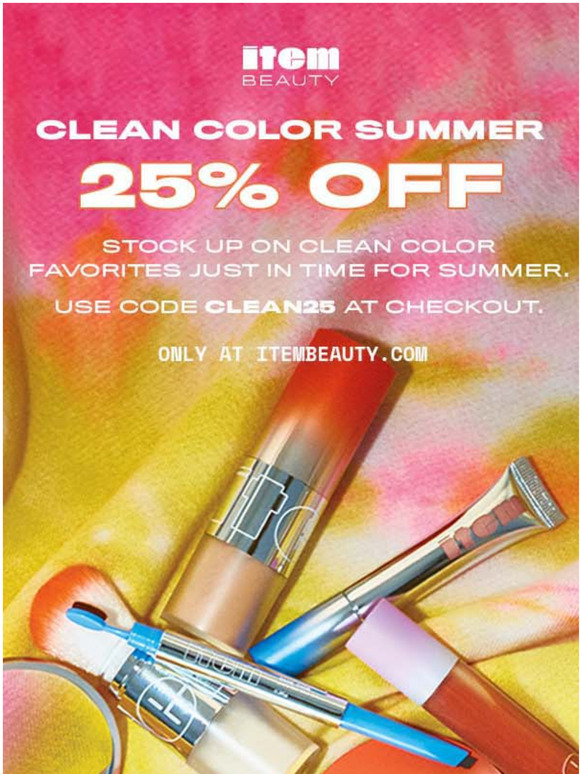 25% OFF ALL CLEAN COLOR ✨💧🧡