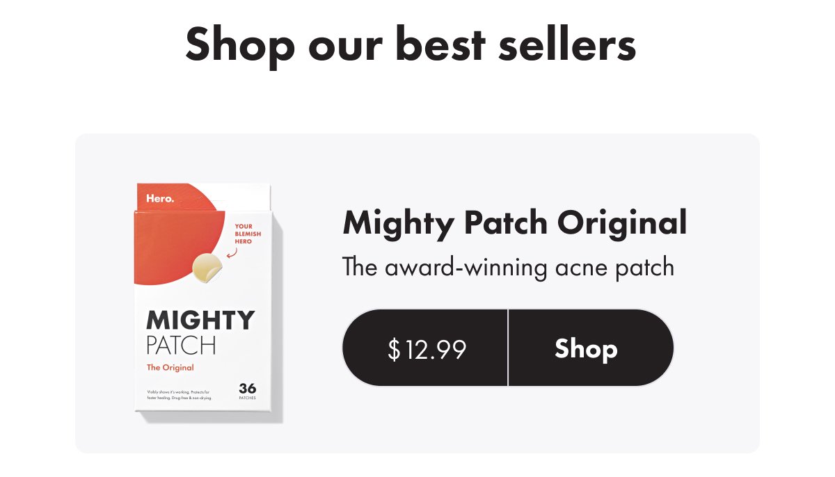 Mighty Patch Original $12.99 Shop Button