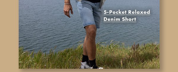 5-Pocket Relaxed Denim Short