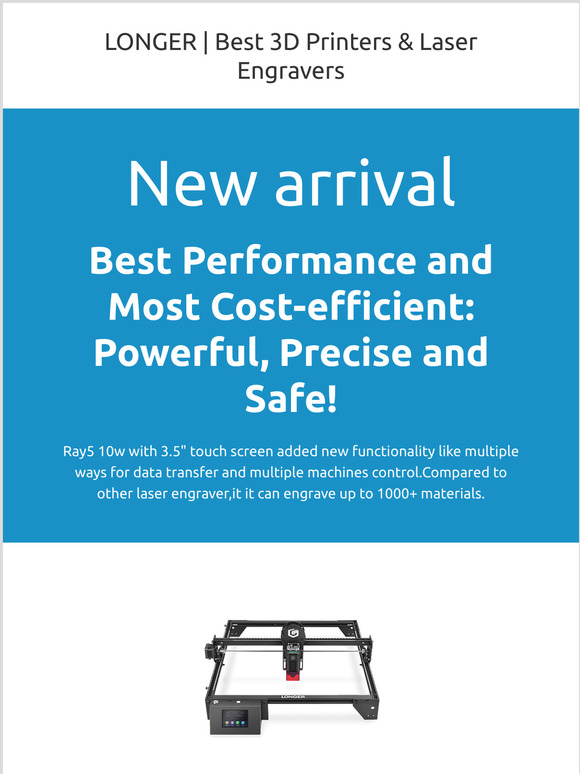 Longer3d New arrival now!Best Performance and Most Cost-efficient 10w Laser Engraver : Powerful, Precise and Safe!