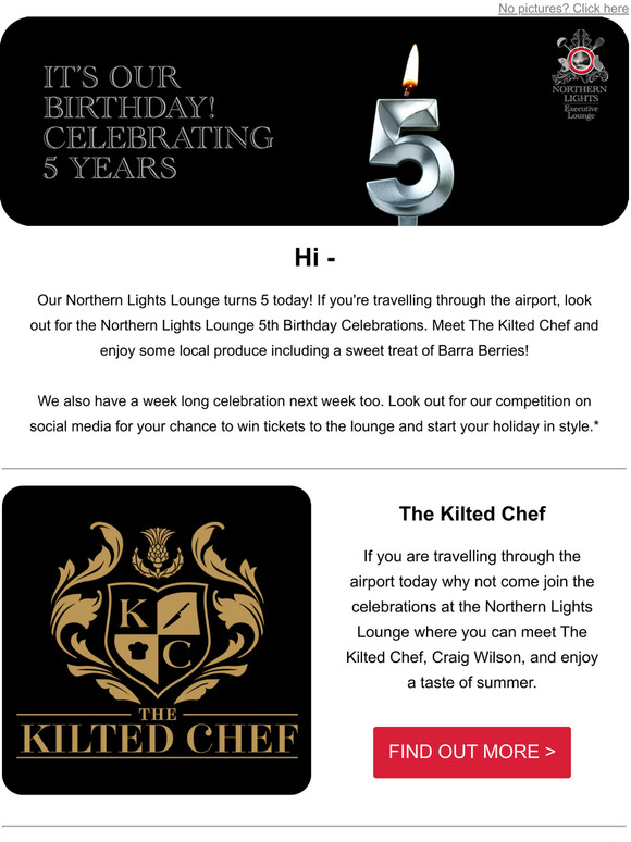 Our Northern Lights Lounge turns 5 today — 🎂🎉