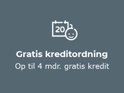 Gratis kreditordning - Op til 4 mdr. gratis kredit