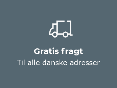 Vi tilbyder altid gratis hjemmelevering i Danmark