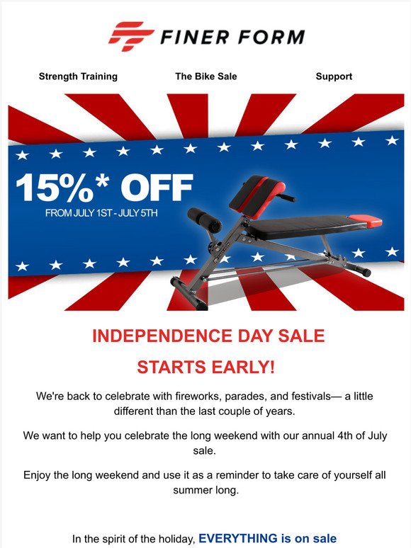 4th of July Fitness Sale Starts Early! 🇺🇸