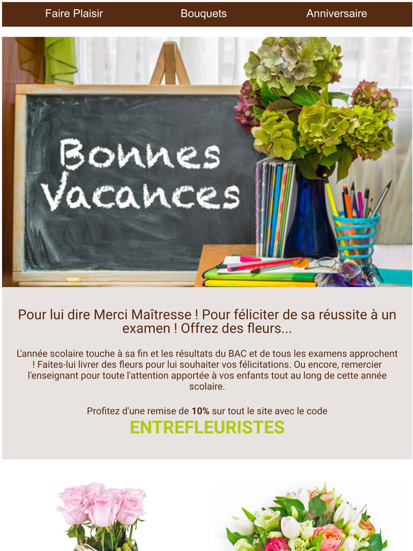 Un examen à féliciter ? Une Maîtresse à remercier ? 💐