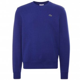 Cotton Blend Fleece Sweatshirt - Blue