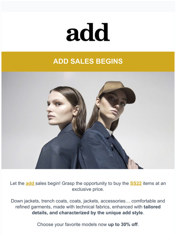 Sale add up to 30% off.  Buy your favorite items now.