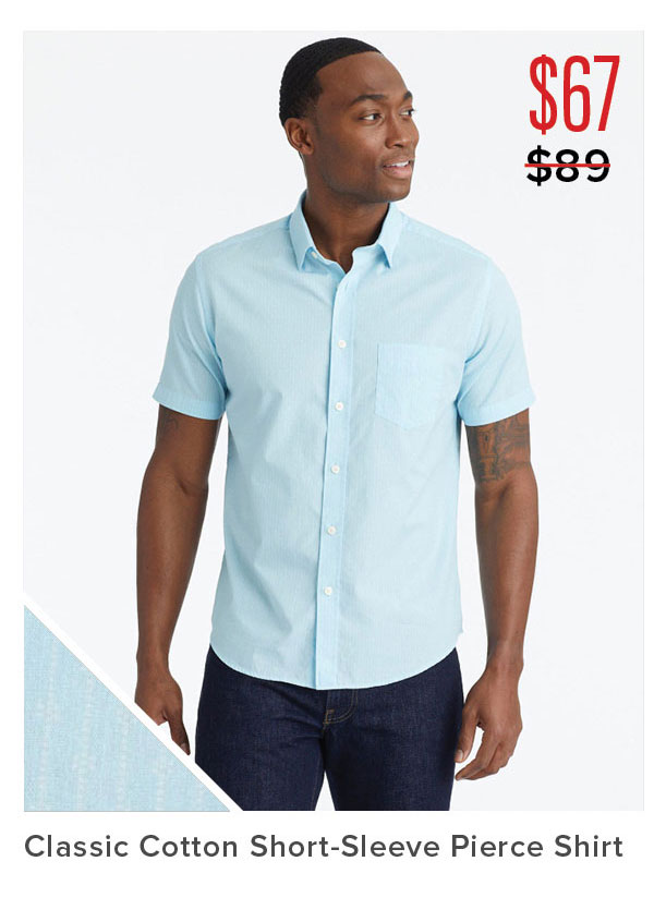 Shop Classic Cotton Short-Sleeve Pierce Shirt