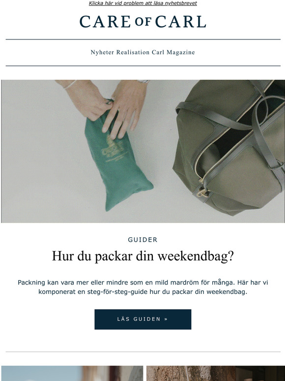Hur du packar din weekendbag?