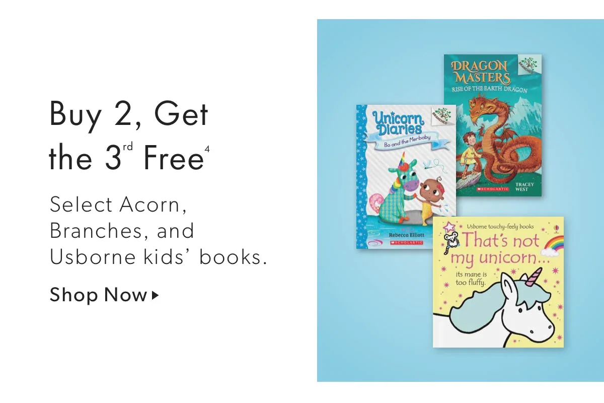 Buy 2, Get the 3rd Free select Acorn Branches, and  Usborne kids' books