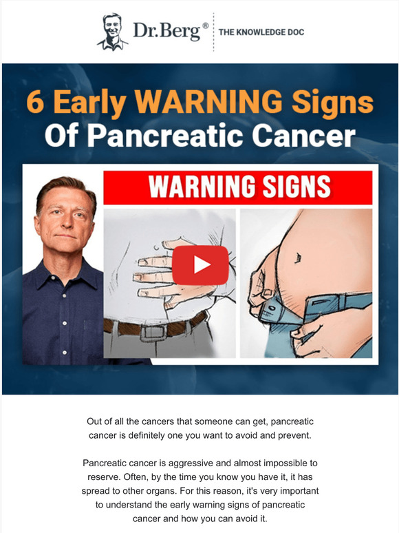 Dr. Berg: 6 Early WARNING Signs Of Pancreatic Cancer | Milled