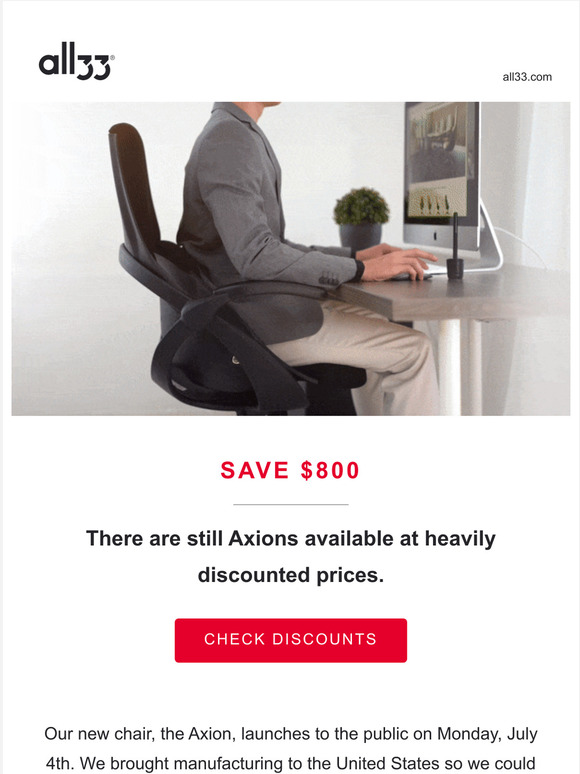 All33 Axion Desk Chair Launch 2022: New Ergonomic Desk Chair