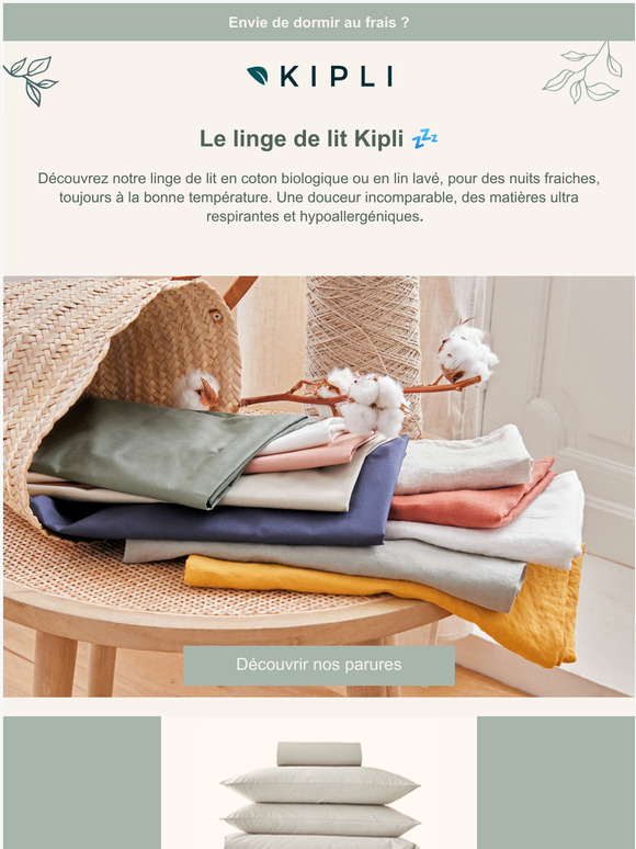 Parure de lit en lin lavé – Linge de lit haut de gamme – Kipli