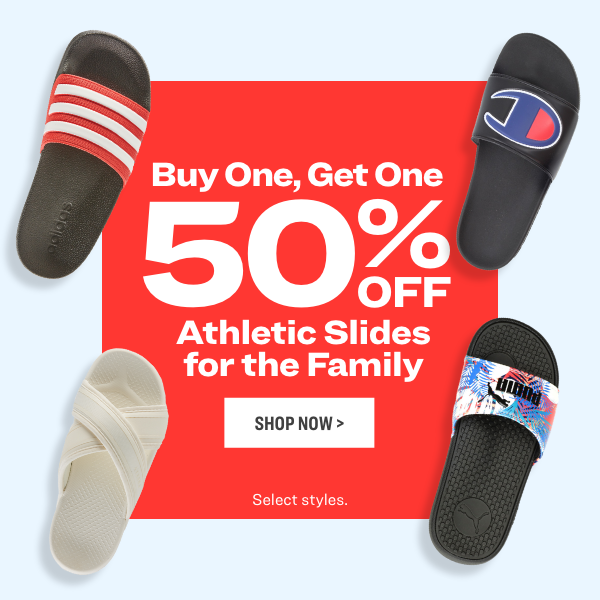 Buy One, Get One 50% Off Athletic Slides