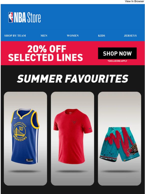 Quick! 20% Off NBA summer Favourites