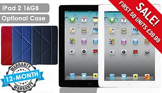 Flash Sale! Apple iPad 2 16GB With Optional Silicone Case - 2 Colours