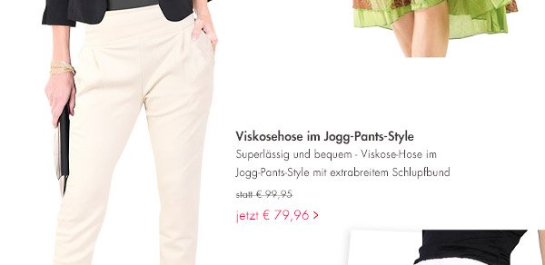 Viskosehose im Jogg-Pants-Style  jetzt 79,96 Euro