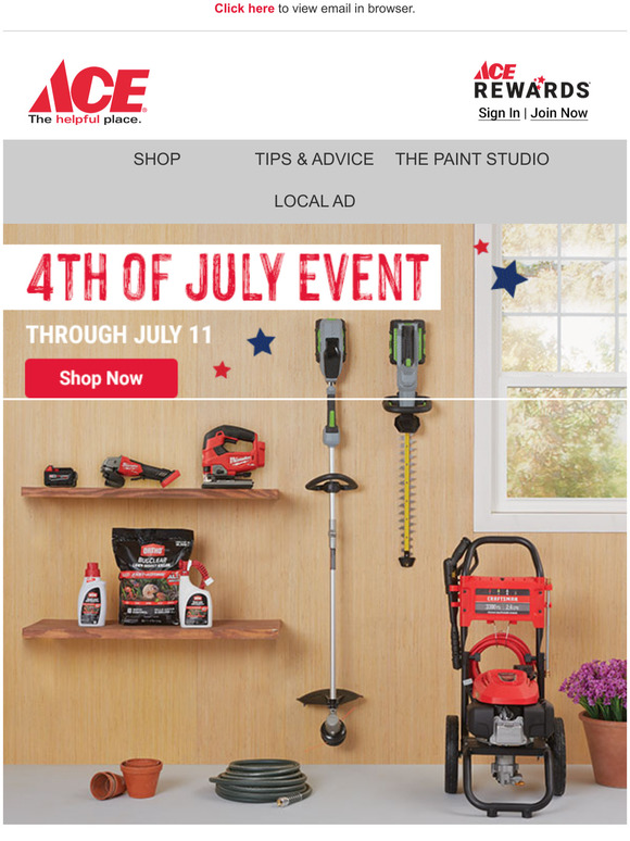 Ace Hardware Email Newsletters Shop Sales, Discounts, and Coupon Codes