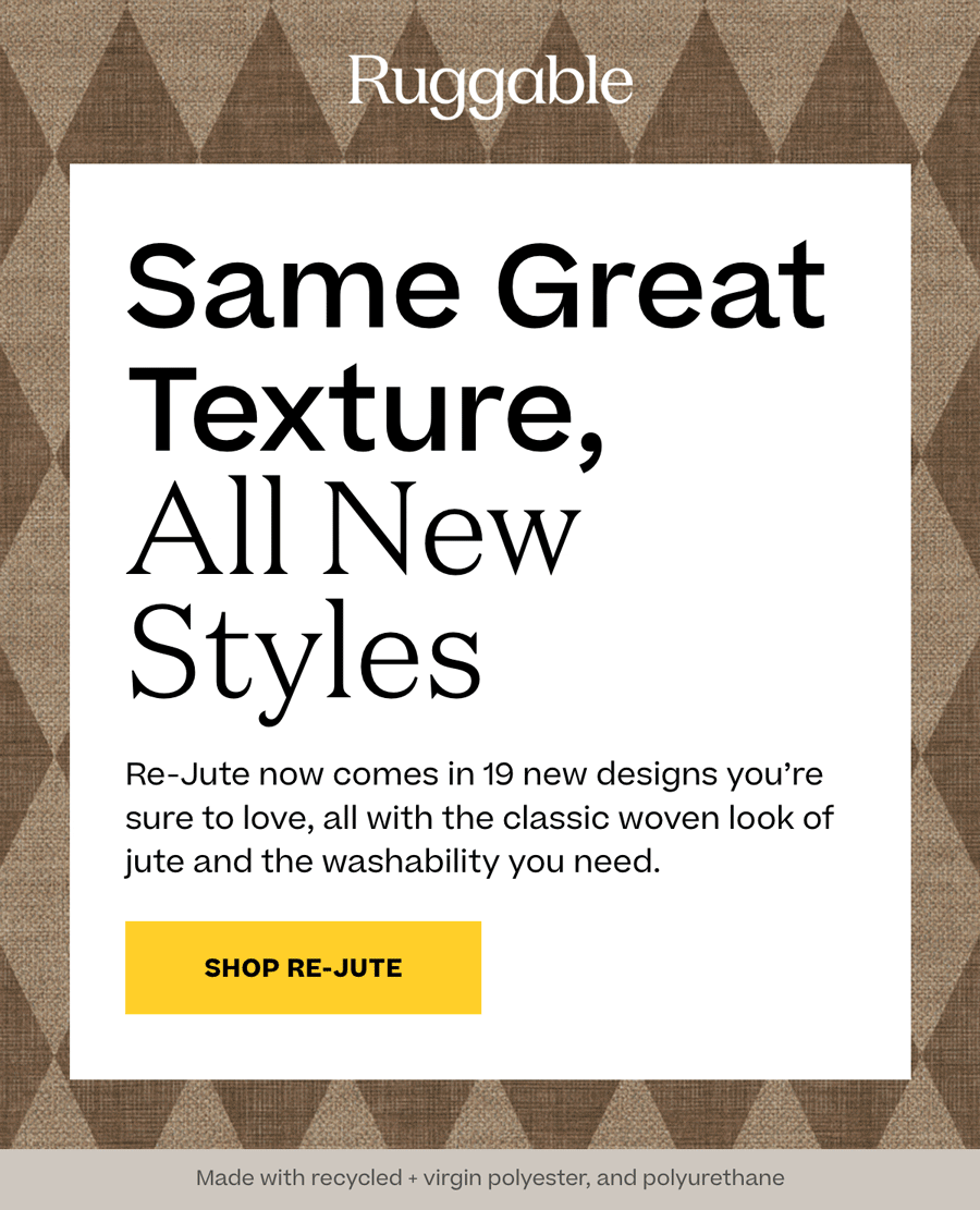 Ruggable It's Better Than Jute. It's ReJute Milled