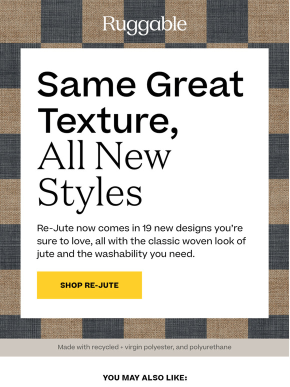 Ruggable It's Better Than Jute. It's ReJute Milled