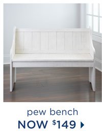 White Wooden Pew Bench