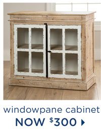 Miller Windowpane Cabinet with Antique Hardware