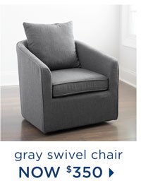 Dark Gray Club Swivel Accent Chair