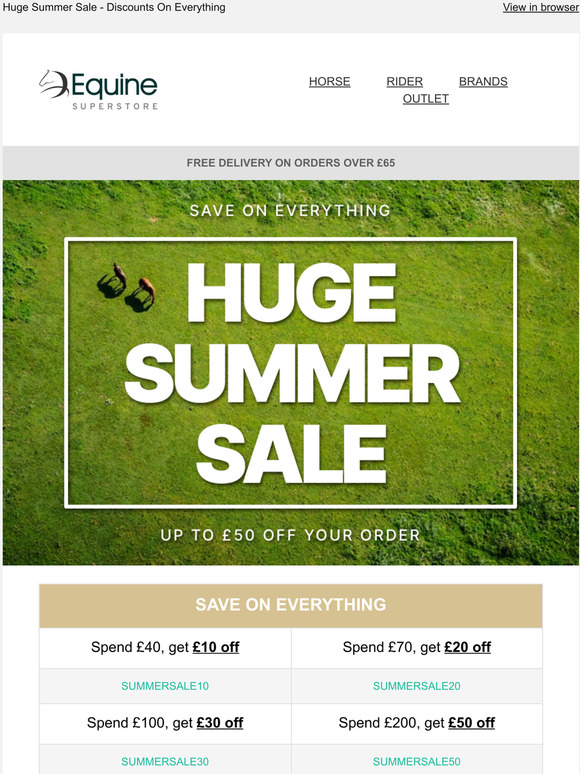 Huge Summer Sale - Save £50 On Your Order