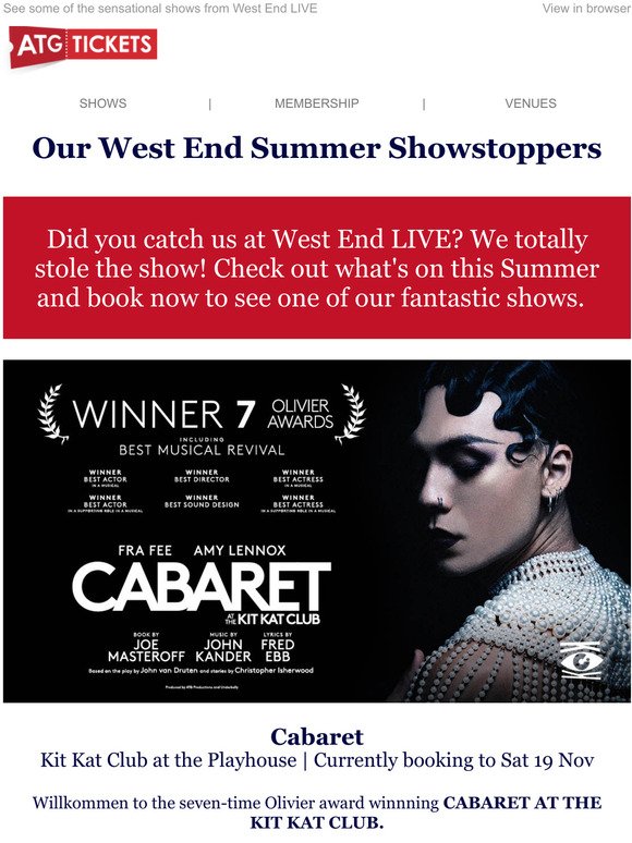 Make the West End your place to be this Summer!