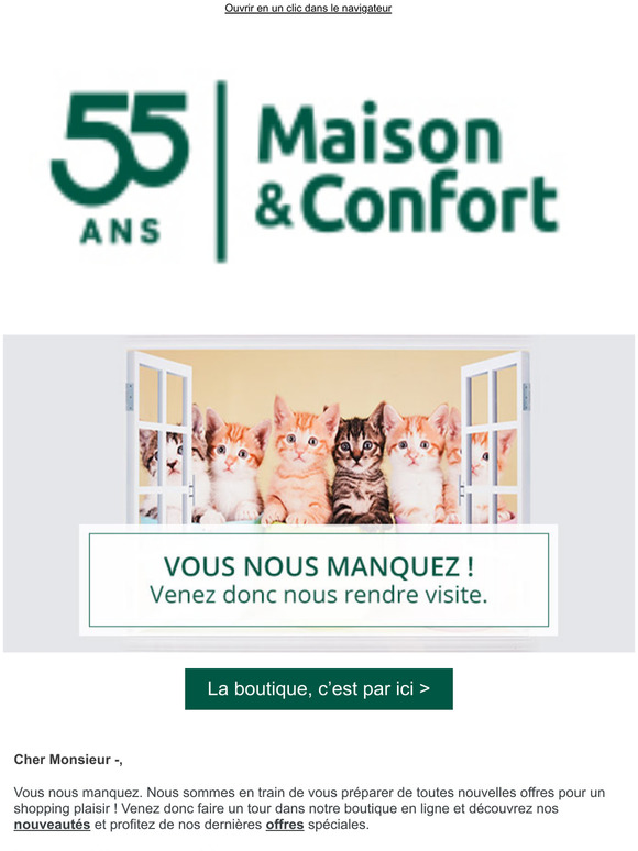 Vous nous manquez, Monsieur —