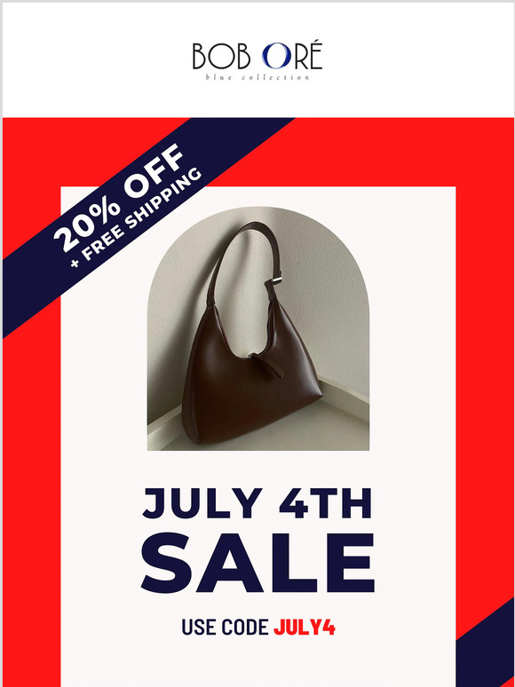 20% Off + Free Shipping On All Handbags