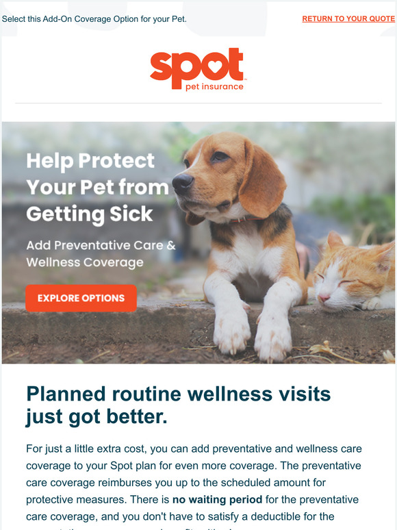 Spot Pet Insurance Here’s our Preventative Care plan breakdown Milled