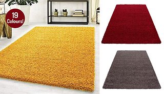 Thick-Pile Shaggy Rug - 4 Sizes & 19 Colours