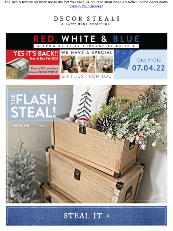 Decor Steals It's THREE steals in ONE! Milled