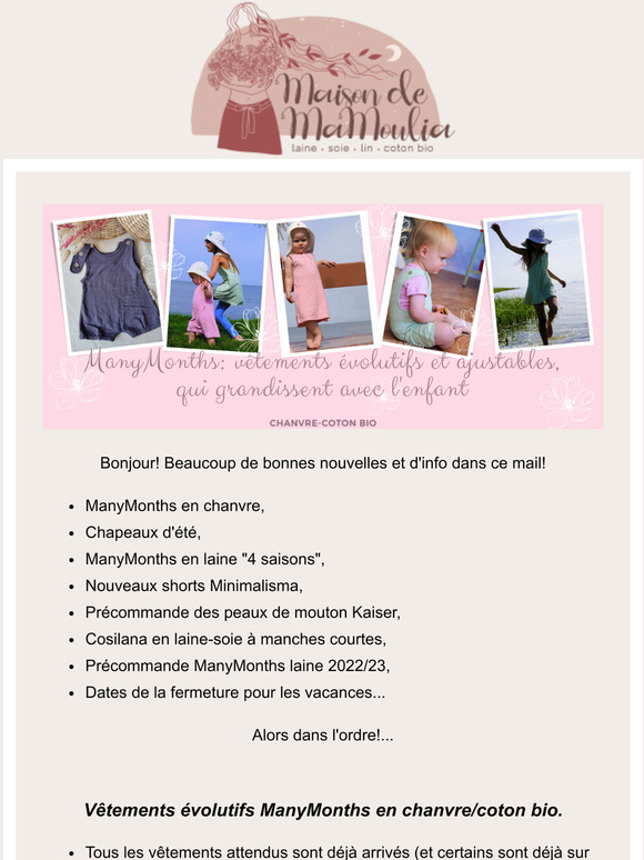 Arrivages ManyMonths || Nouveautés Minimalisma || Précommande Kaiser