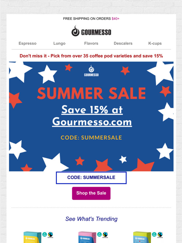 There is still time - Save 15% on your next coffee order