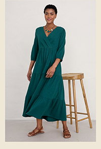 Sky Branch Jersey Maxi Dress >