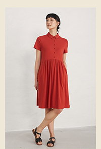 Wood Rush Short Sleeve Jersey Dress >