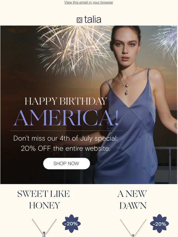 Happy birthday, America! ❤ 20% OFF the entire website!
