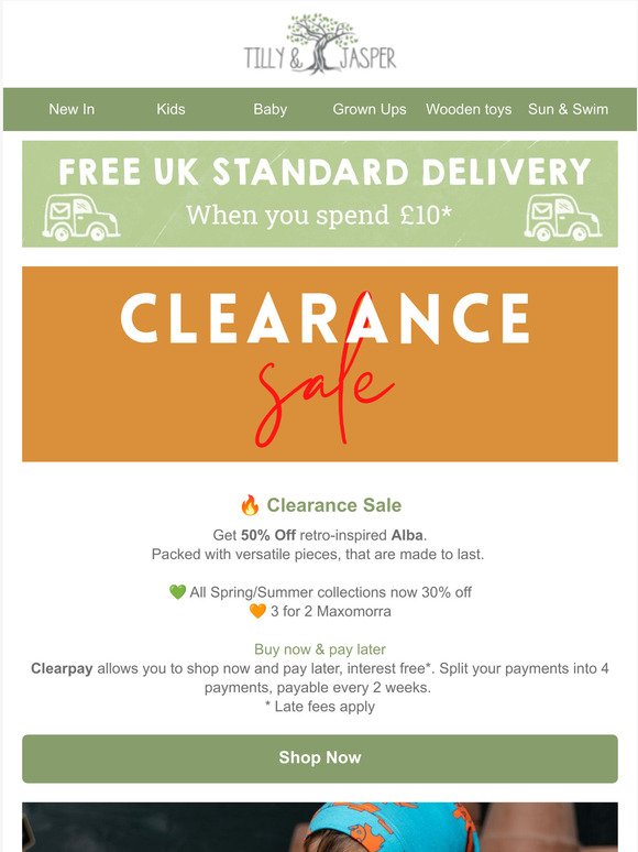 Alba 50% off clearance sale!