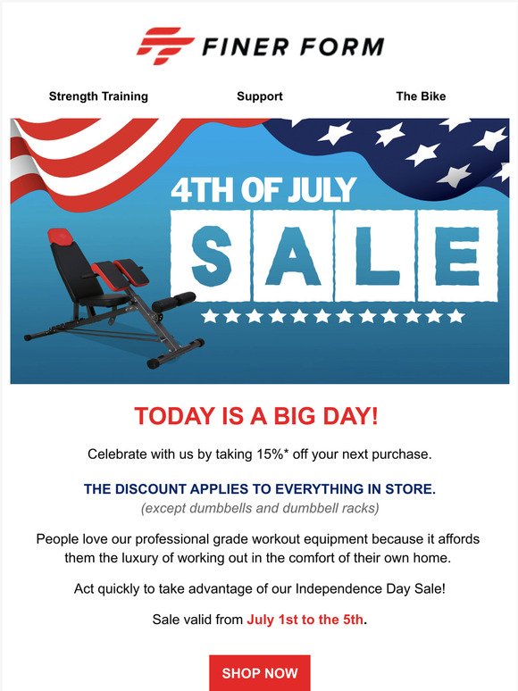 Celebrate the 4th with 15% Off 🇺🇸