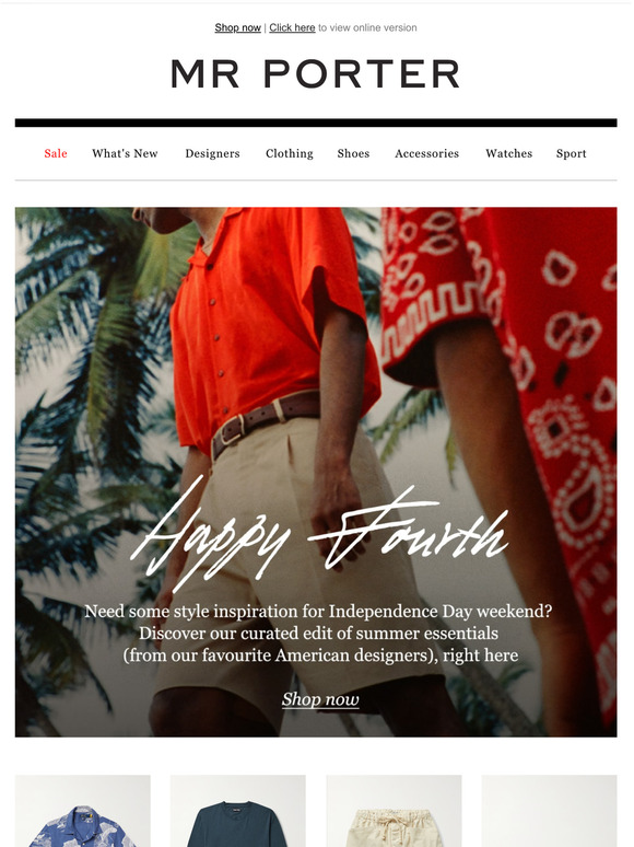 Mr Porter Email Newsletters: Shop Sales, Discounts, And Coupon Codes