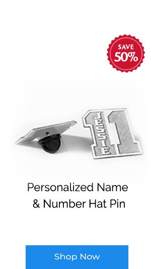 Name and Number Hat Pin